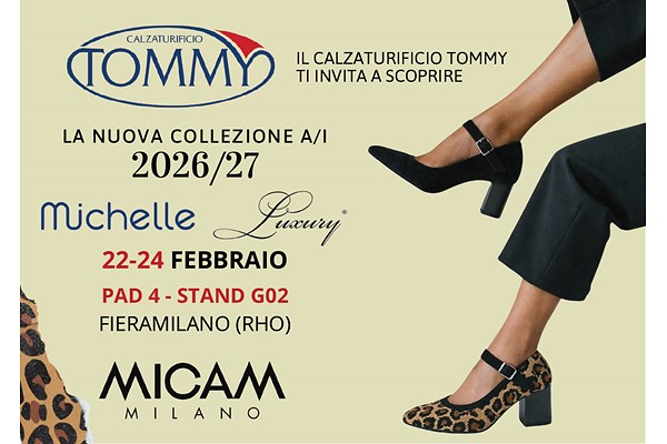 Calzaturificio Tommy presents its new F/W 2026–27 collection at MICAM Milan.